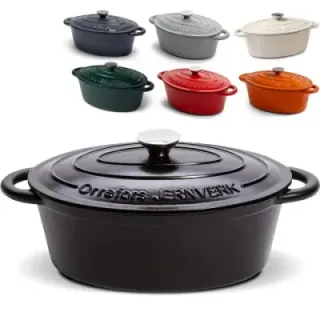 Orrefors Jernverk Enamelled Oval Iron Pan 3.5L - LT54010 (gadzety reklamowe)